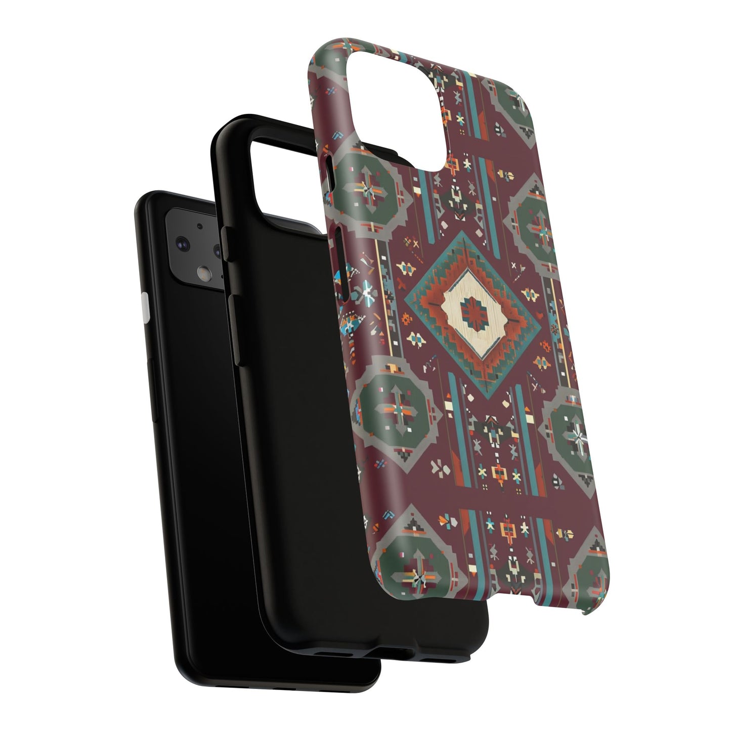 Tribal Pattern Phone Case - Boho Chic, Tough Durable Cover, Stylish Tech Accessory, Gift for Him/Her, Festival Essentials