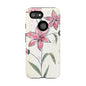 Floral Phone Case with Elegant Pink Lilies, Cute Floral Accessories, Phone Protection, Gift for Her, Stylish Cell Phone Cover