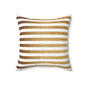 Golden Stripes Decorative Pillow, Modern Home Decor, Cozy Living Room Cushion, Throw Pillow for Bed, Gift for Housewarming