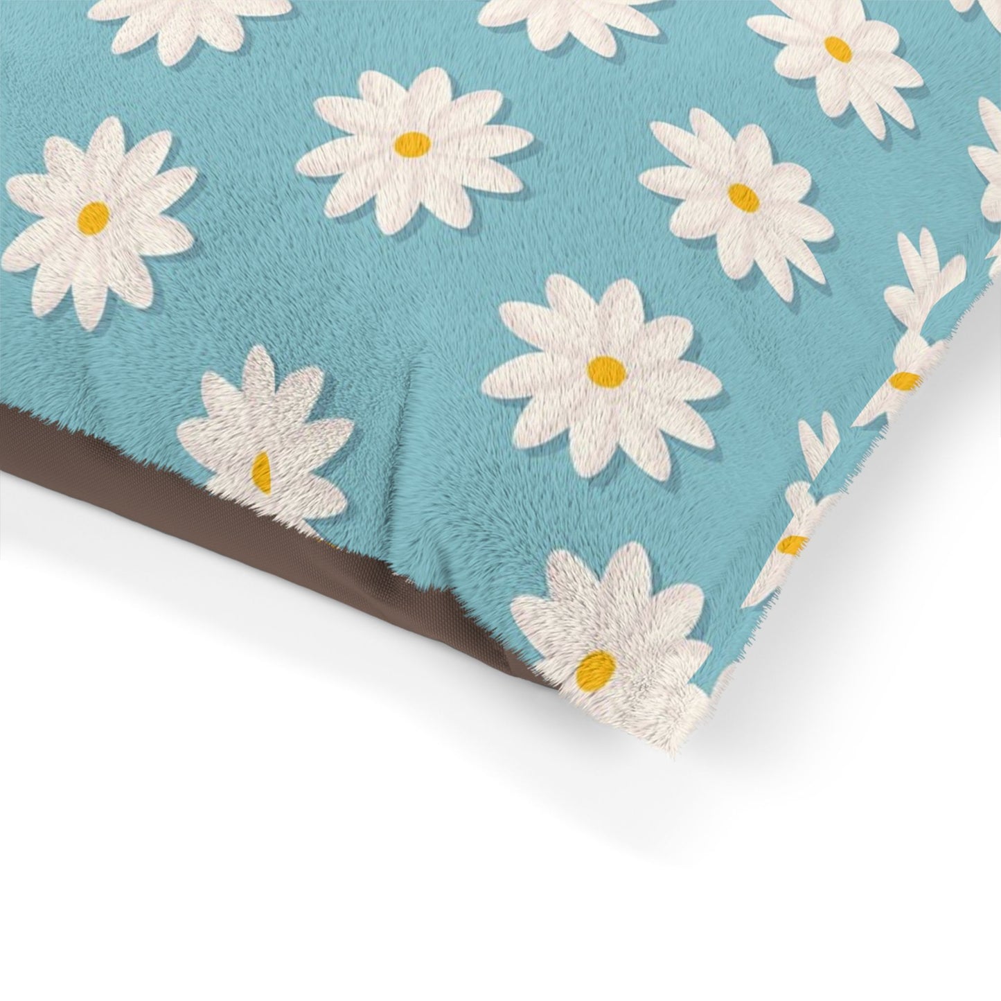 Daisy Floral Pet Bed for Cozy Comfort, Small Dog Bed, Cat Plush Pillow, Summer Pet Accessory, Dog Lover Gift