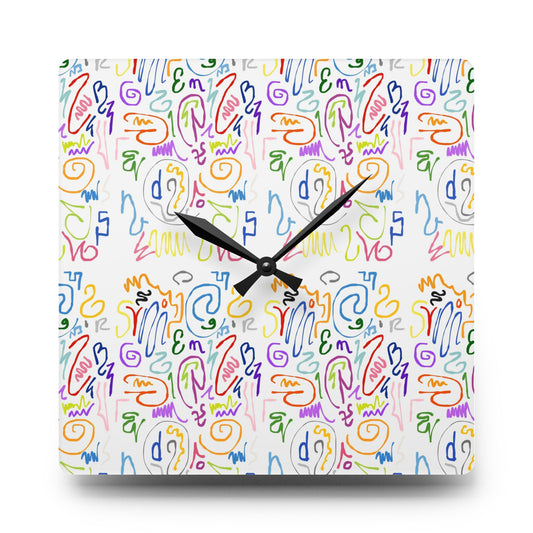 Colorful Abstract Acrylic Wall Clock