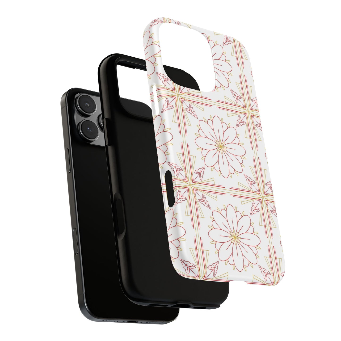 Floral Pattern Phone Case - Stylish Tough Case, Flower Design, Cute Mobile Cover, Phone Accessory, Gift for Her, Spring Style
