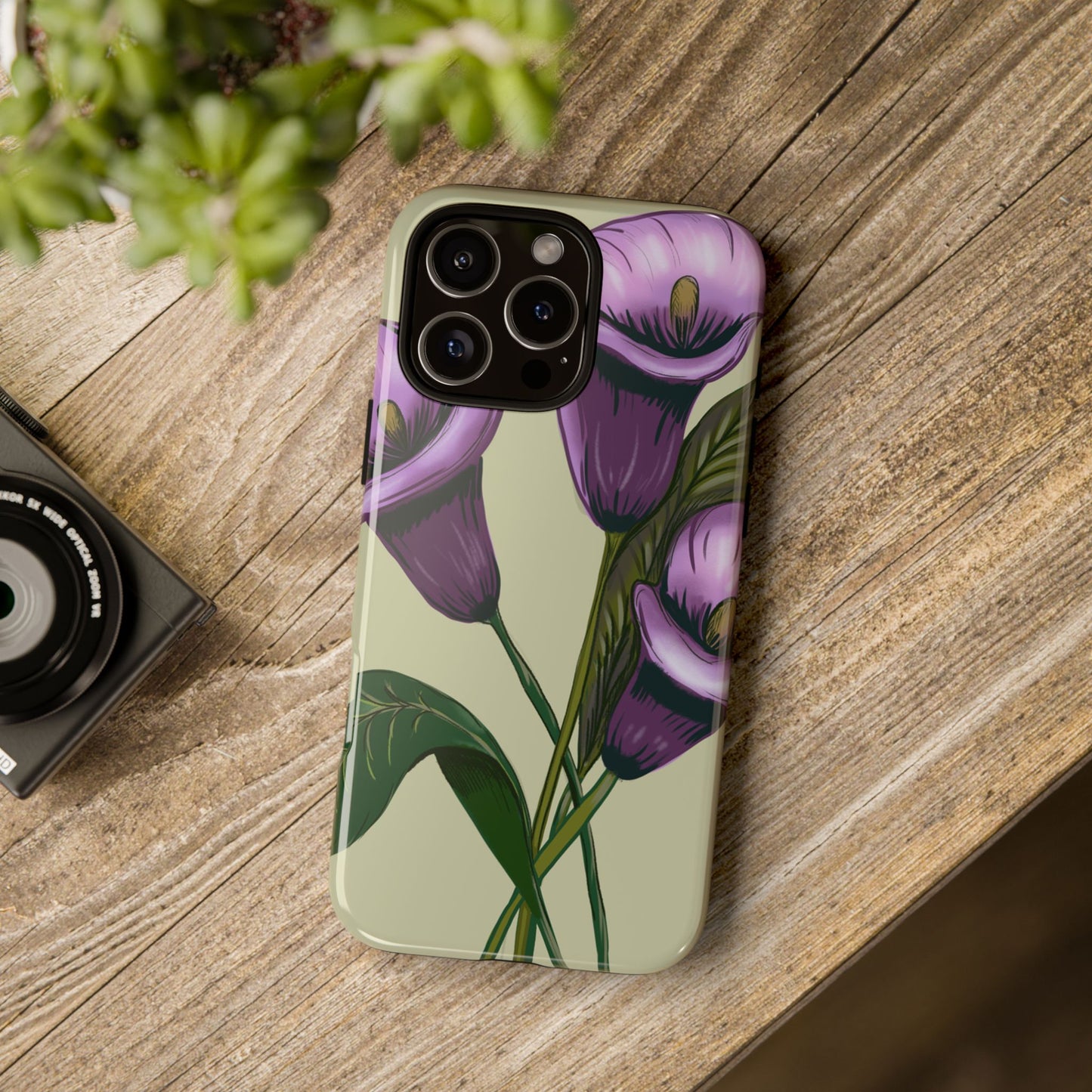 Floral Phone Case - Tough Cases, Purple Flower Design, Cell Phone Accessories, Gift for Her, Nature Lover Essentials