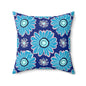 Flower Power Square Pillow - Floral Home Decor, Cozy Couch Cushion