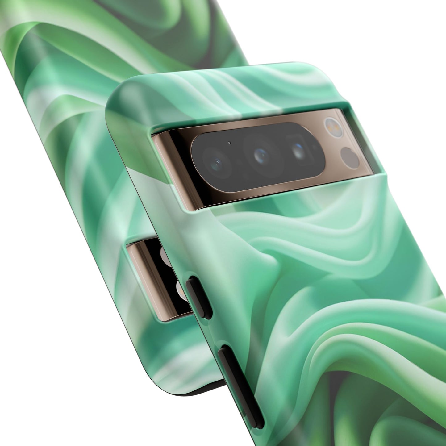Stylish Phone Case, Tough Case, Green Abstract Design, Cell Phone Cover, Unique Gift, Trendy Accessory