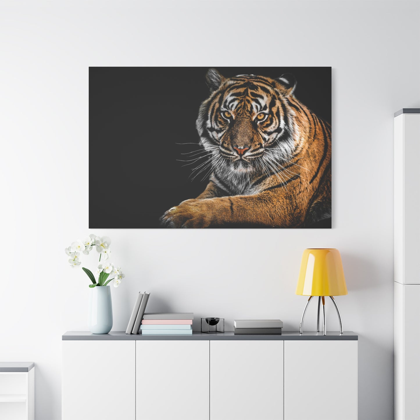 Majestic Tiger Canvas Art, Perfect for Animal Lovers, Home Decor, Gift for Wildlife Enthusiasts, Modern Wall Art, 1.25" Depth