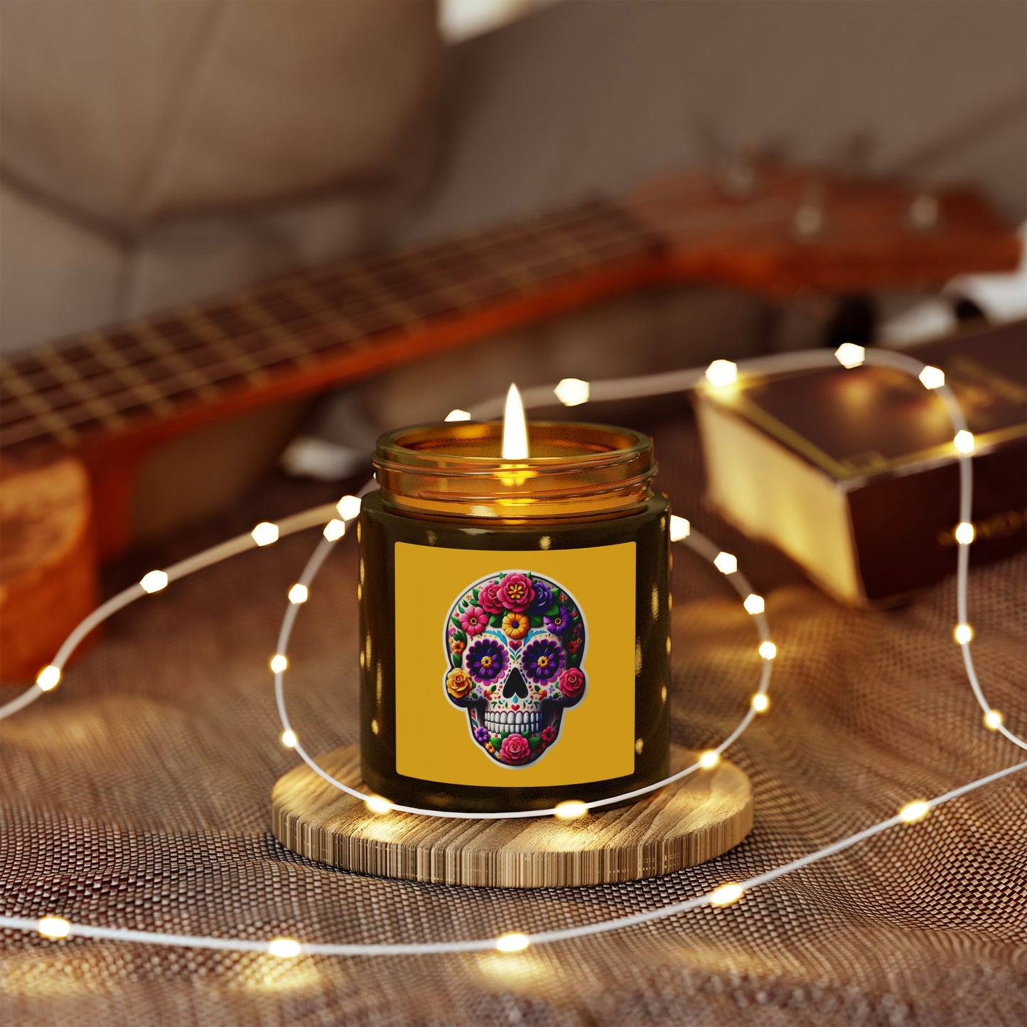 Day of the Dead Coconut Apricot Candle (4oz/9oz)