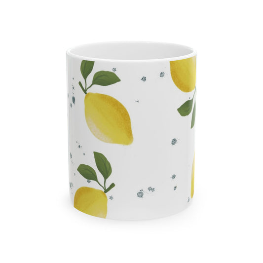 Lemon Grove Ceramic Mug | Citrus Decor Gift, Kitchen Tea Cup, Summer Vibes Drinkware, Eco-Friendly Coffee Mug, Lemon Lover's Collection