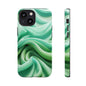 Stylish Phone Case, Tough Case, Green Abstract Design, Cell Phone Cover, Unique Gift, Trendy Accessory