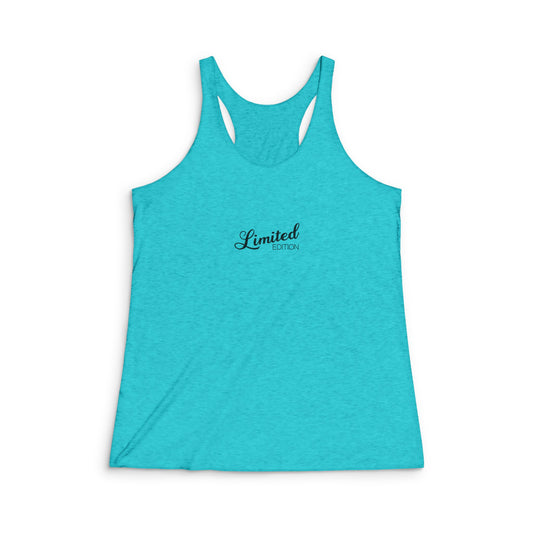 Chic Limited Edition Women's Racerback Tank, Summer Workout Top, Casual Wear, Gift for Her, Fitness Apparel, Beach Tank