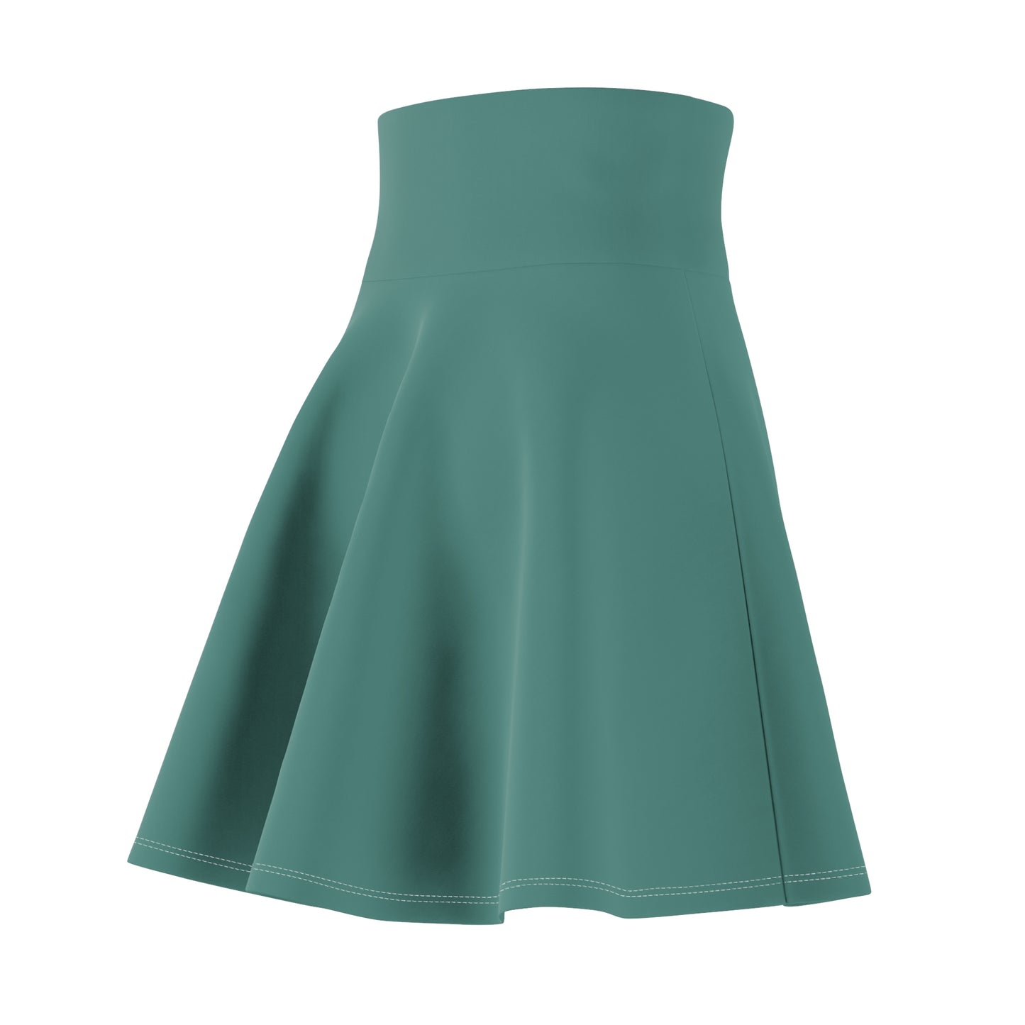 Teal Floral Women's Skater Skirt, Flowy Skirt, Casual Summer Skirt, Beach Outfit, Gift for Her, Festival Wear