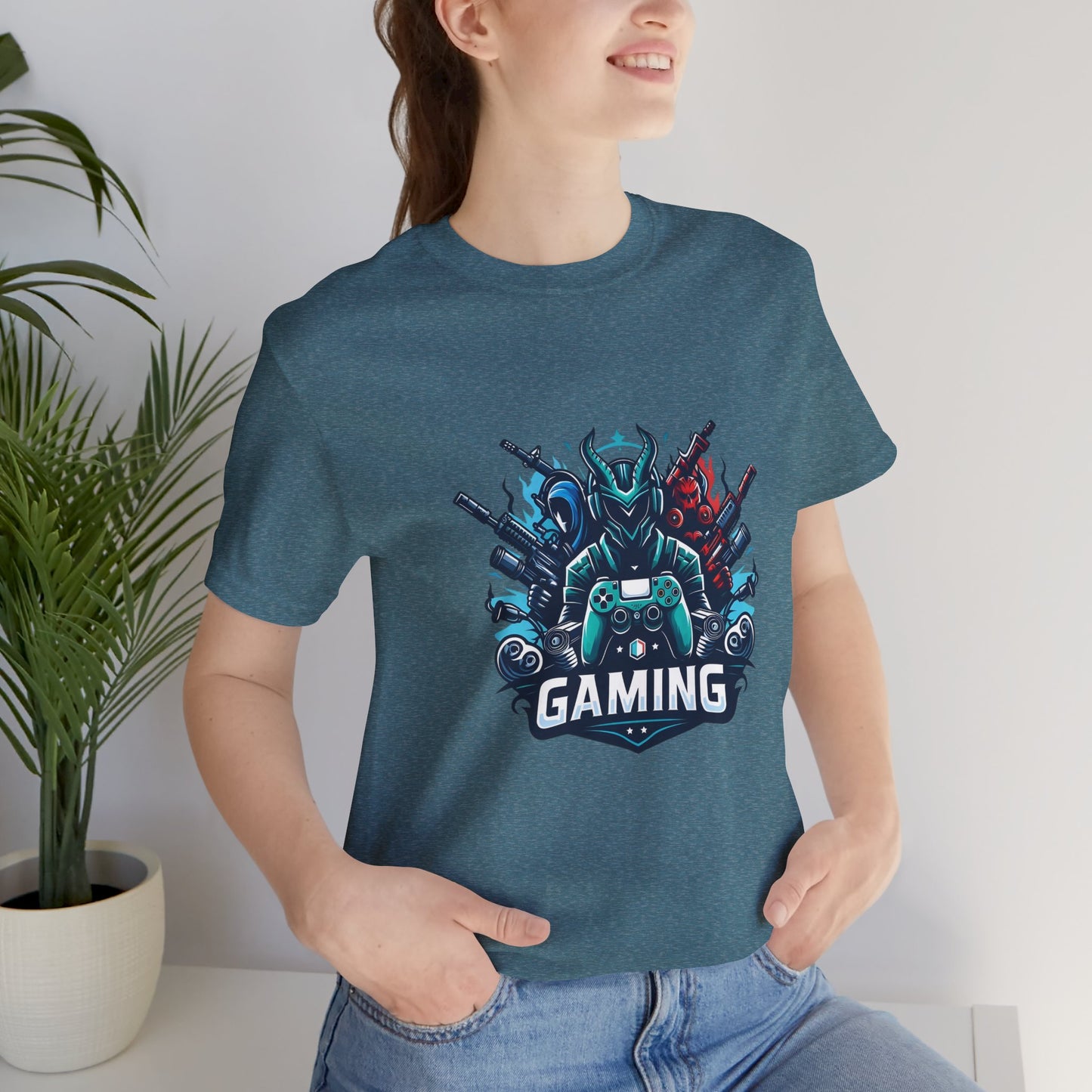 Gaming Controller Emblem Tee — Esports Gamer Graphic T-Shirt