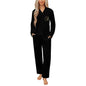 Women's V-Neck Pajama Set- Letter A
