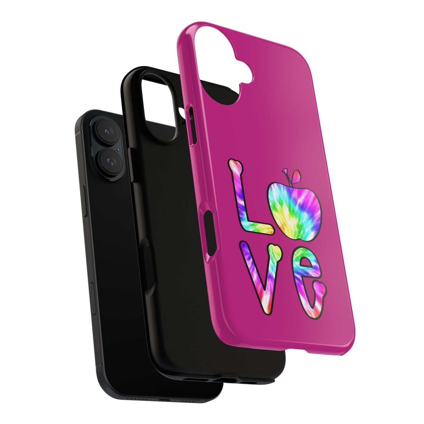 Colorful Love Phone Case, Tough Cases for iPhone, Cute Phone Accessory, Gift for Her, Summer Vibe Phone Cover