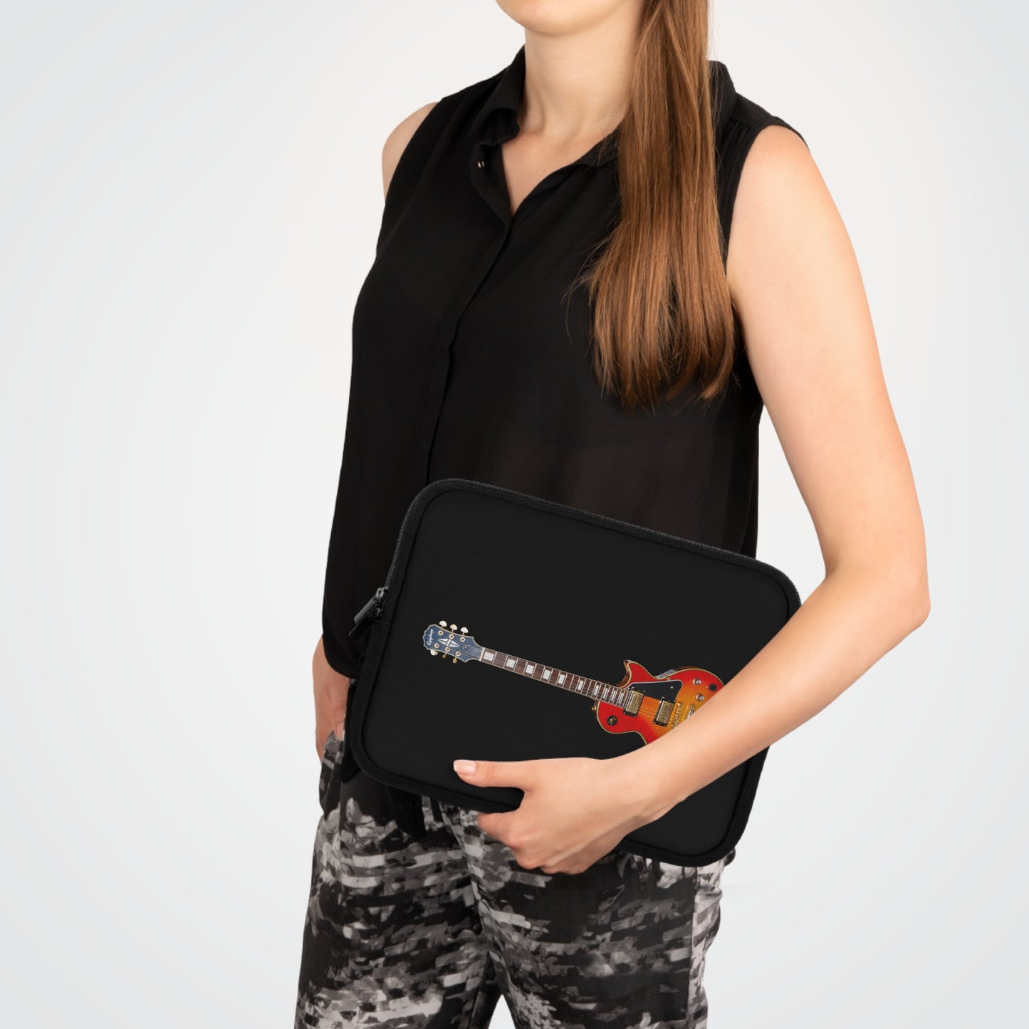 Guitar Lover's Laptop Sleeve - Musician Gift, Rock n Roll Accessory, Personalized Laptop Case, Unique Tech Bag, Music Themed Gift