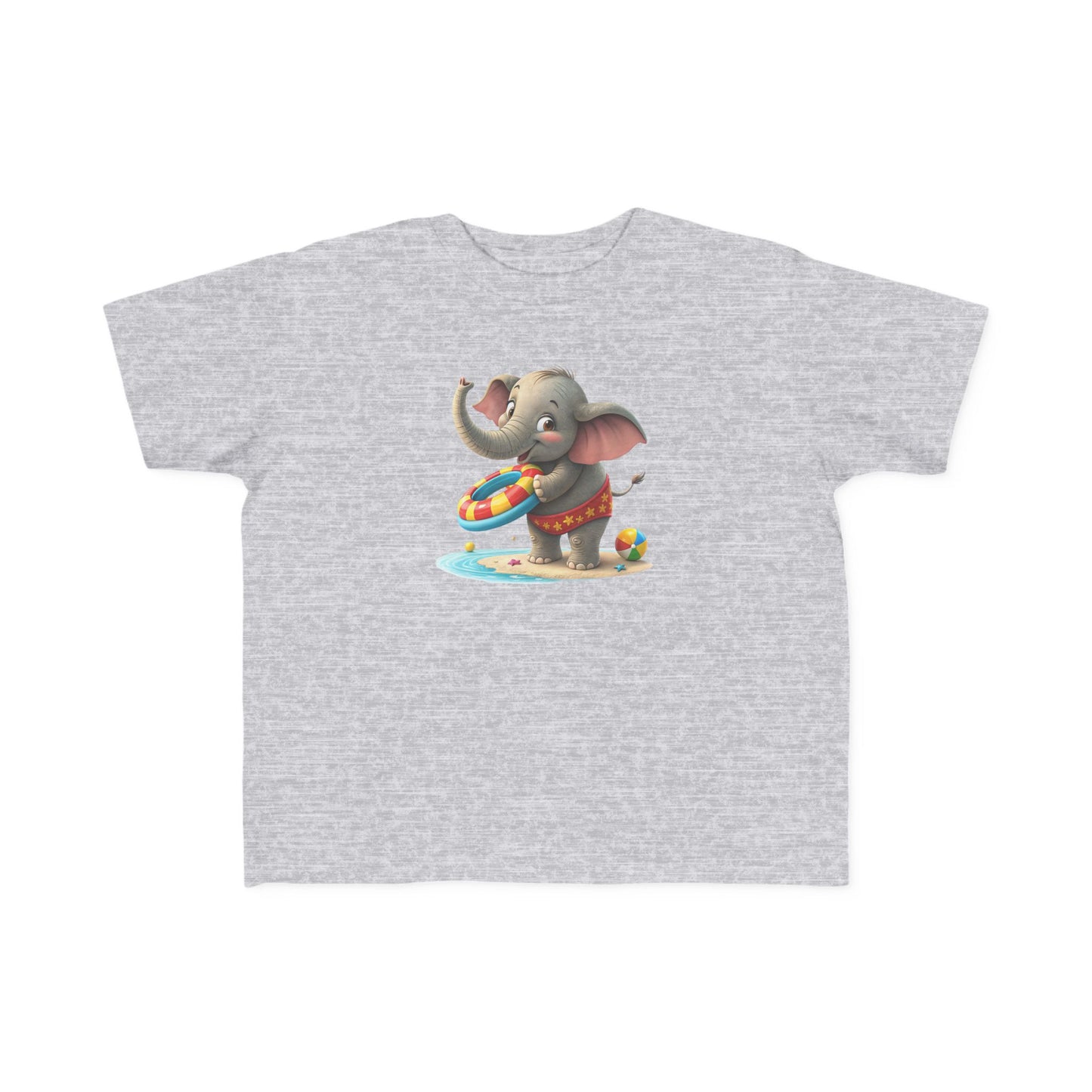 Cute Elephant Toddler Tee, Fun Summer Shirt, Kids Beachwear, Adorable Gift for Ages 2-5, Playful Animal Apparel