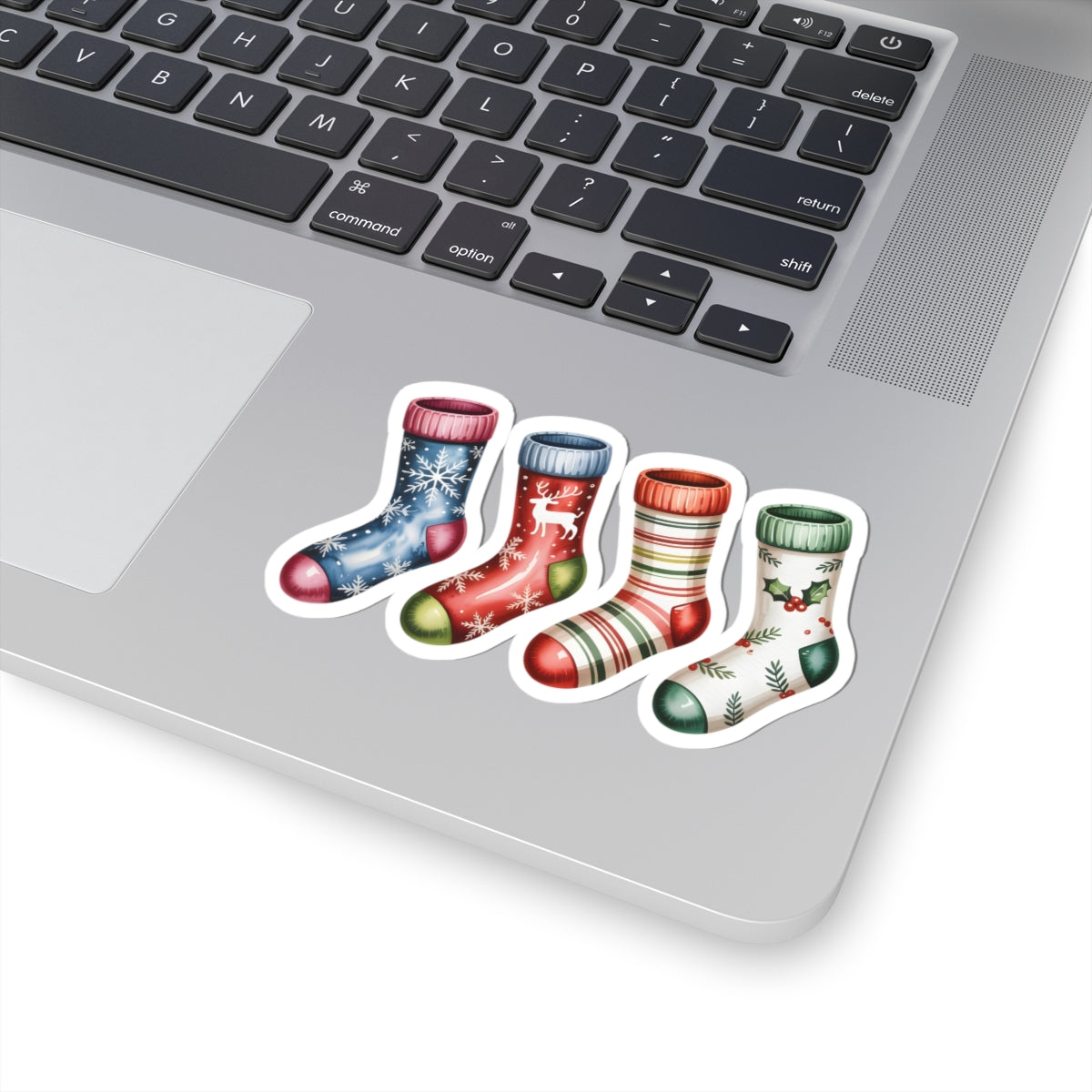 Christmas Stocking Sticker Pack — Festive Kiss-Cut Holiday Stickers (4-Pack)