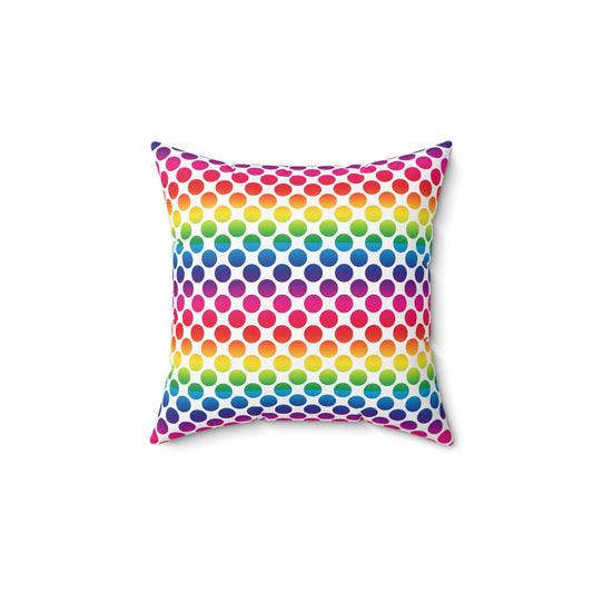 Vibrant Polka Dot Pillow, Accent Decor, Colorful Home Cushion, Throw Pillow, Gift for Her, Living Room Accessories