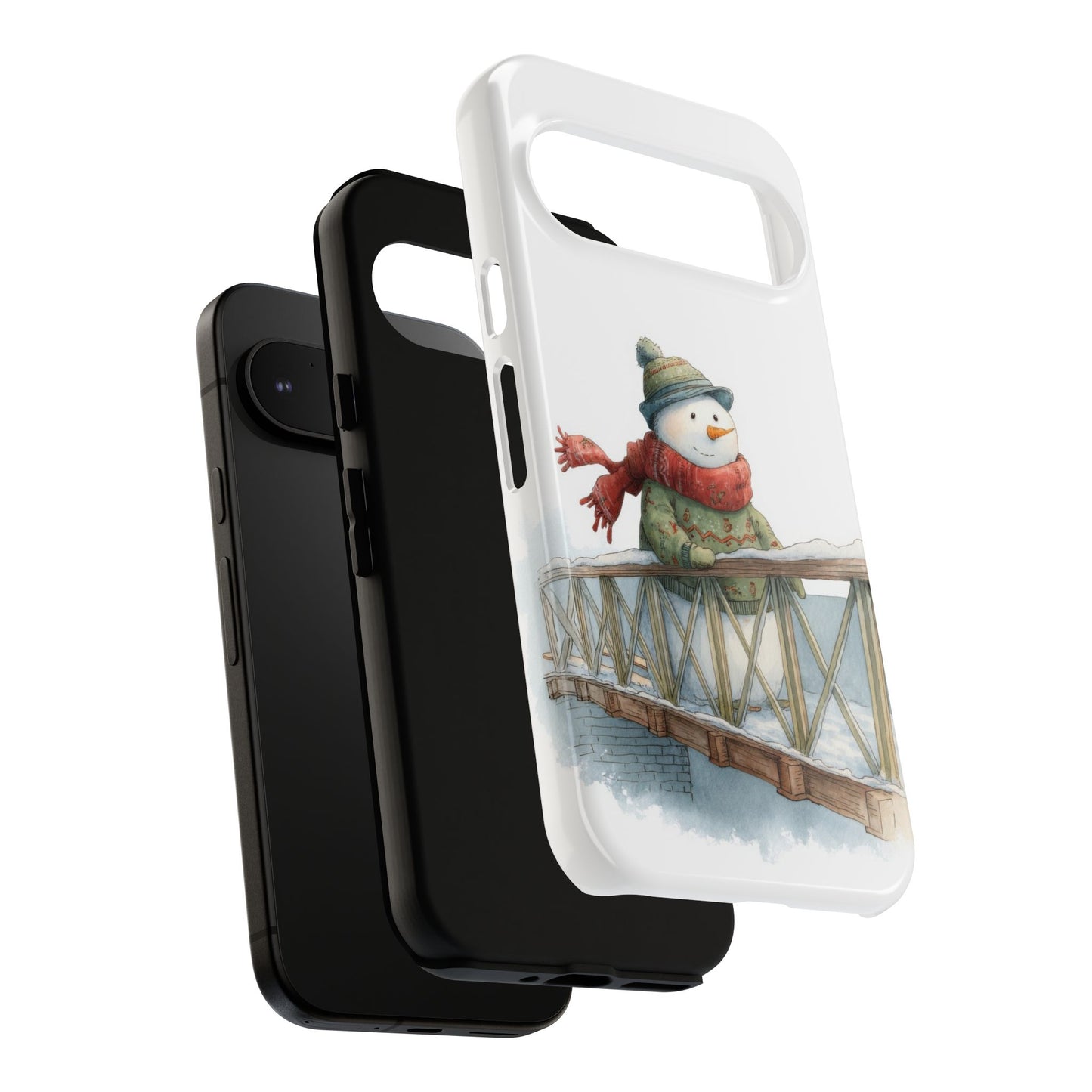 Snowman Phone Case – Winter Holiday Gift, Cute Snowman Design, Winter Accessories, Protective Phone Case, Unique Christmas Present