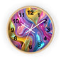 Vibrant Swirl Wall Clock – Colorful Home Decor, Modern Art Clock, Unique Gift, Living Room Accent, Abstract Wall Art