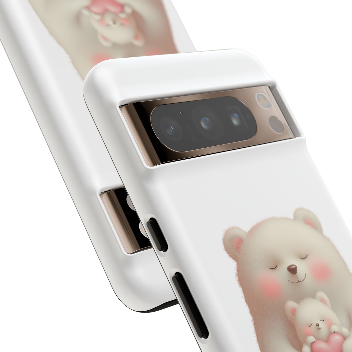 Cute Bear Phone Case, Tough Cases, Animal Lover Gift, Kids Accessories, Mother’s Day, Heartwarming Design