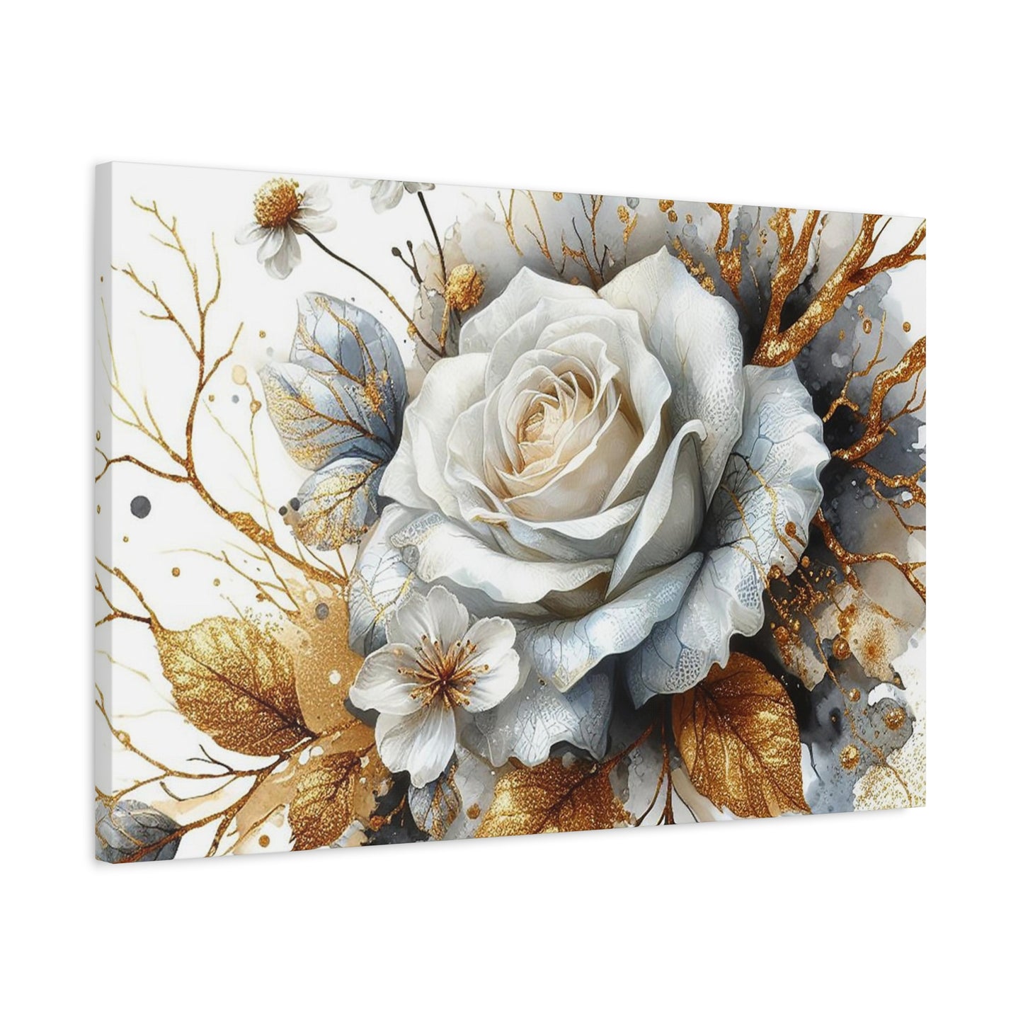 Matte Canvas, Stretched, 1.25" - Gold and Black