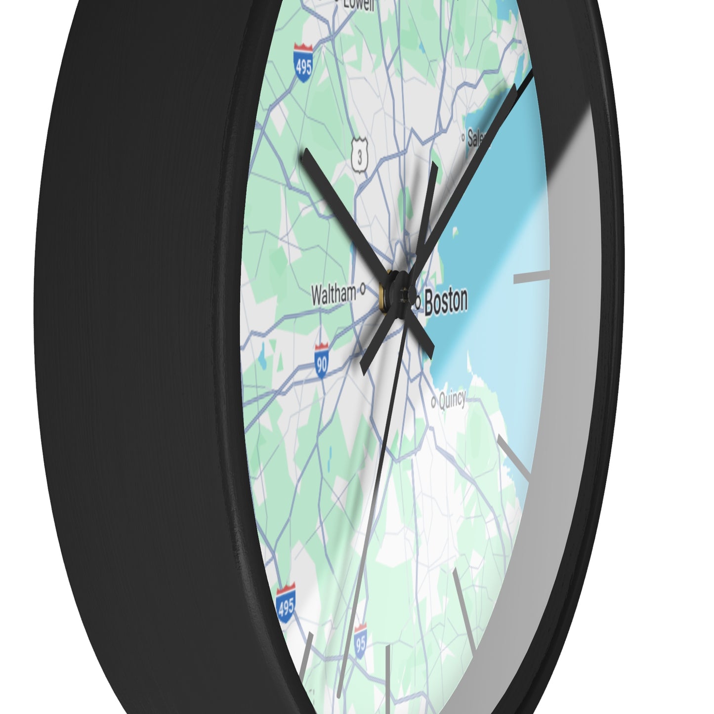 Boston Map Wall Clock - Unique Home Decor, Gift for Boston Lovers, Custom Wall Art, Office Decorations, Modern Timepiece