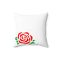 Red Rose Decorative Pillow | Floral Home Decor, Wedding Gift, Couch Cushion, Romantic Accent, Cozy Living Room