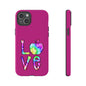 Colorful Love Phone Case, Tough Cases for iPhone, Cute Phone Accessory, Gift for Her, Summer Vibe Phone Cover