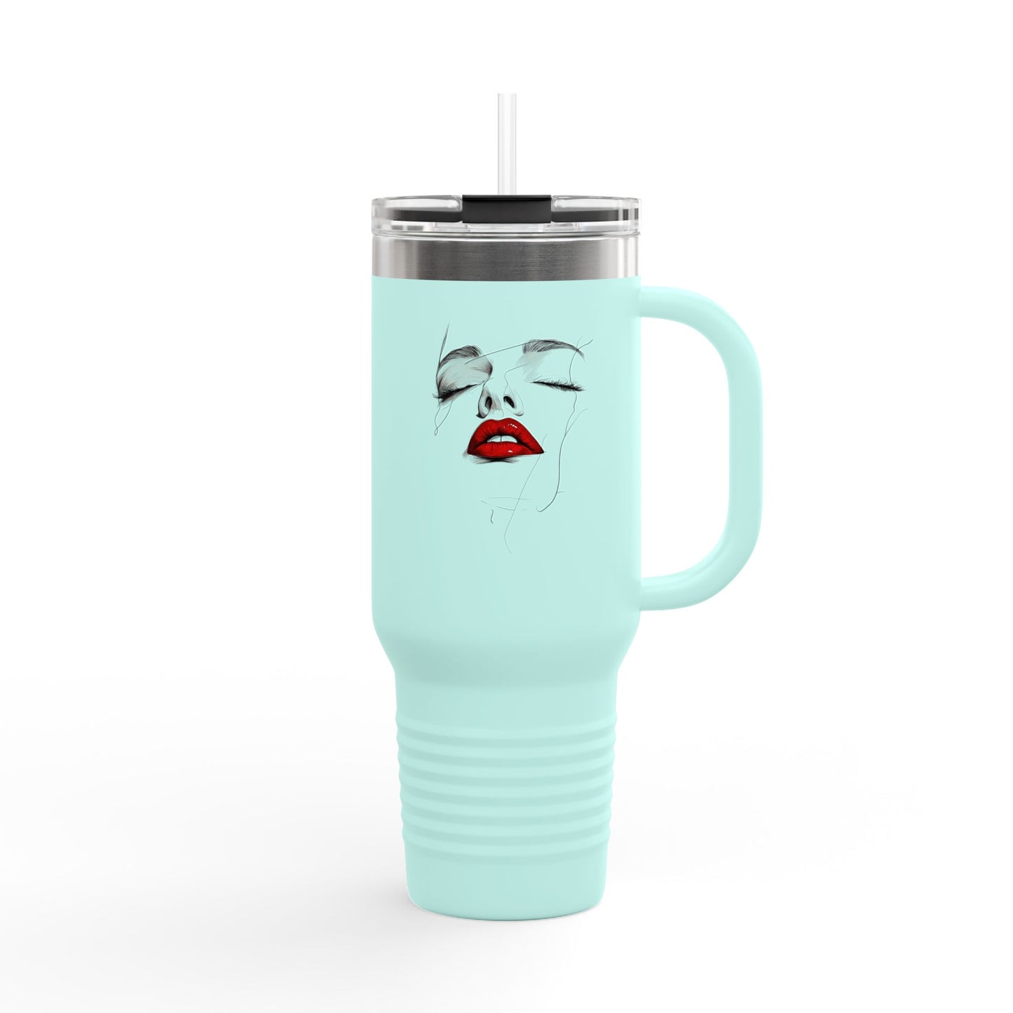 Chic Insulated Travel Mug, 40oz | Stylish Coffee Cup, Perfect for Road Trips, Fashionable Drinkware, Gift for Her, Reusable Travel Cup