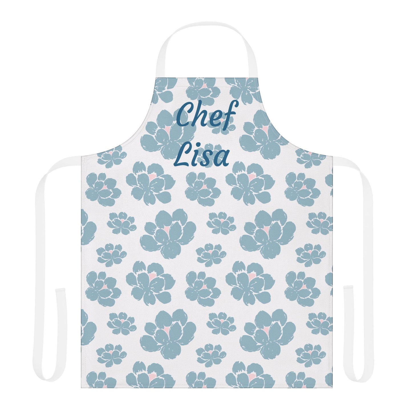 Floral Personalized Apron for Chefs, Custom Kitchen Gift, Cooking Apron, Chef Gift, Elegant Cooking Style, Mother's Day Gift