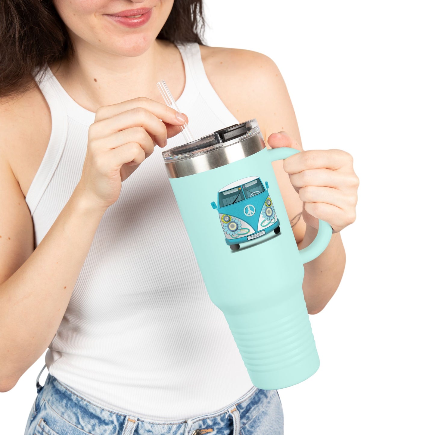 Peaceful Vibes Insulated Travel Mug | 40oz Adventure Companion | Summer Road Trips, Picnics, Beach Days, Eco-Friendly Gift, Travel [...]
