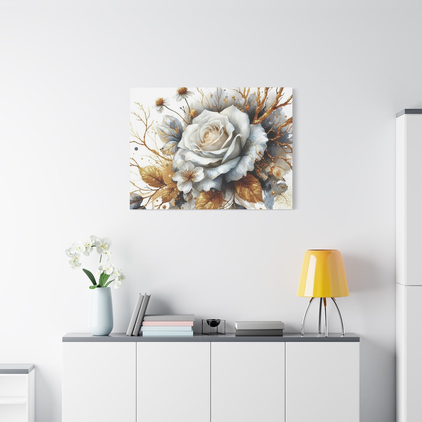 Matte Canvas, Stretched, 1.25" - Gold and Black