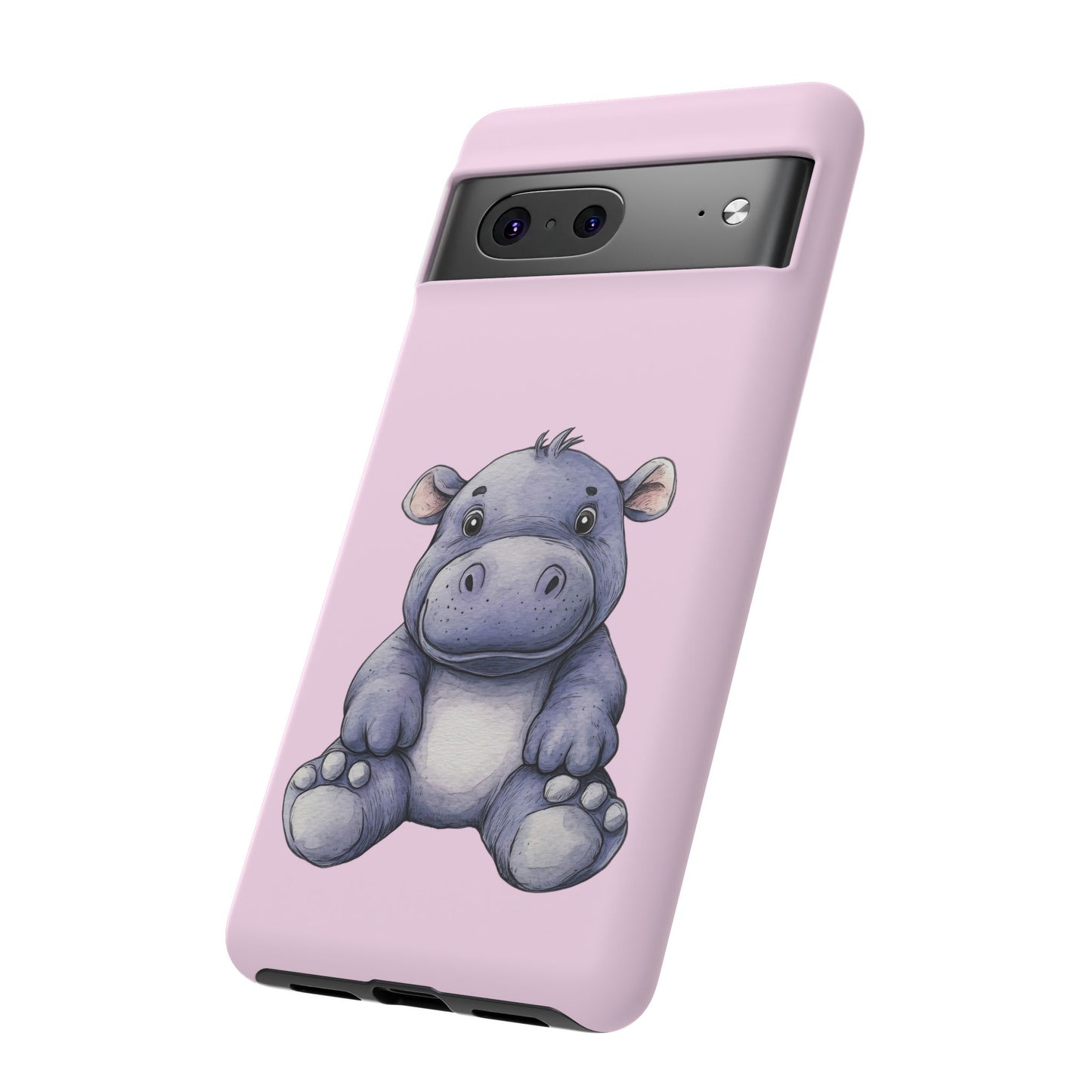 Cute Hippo Phone Case - Tough Cases, Animal Phone Cover, Kawaii Accessories, Gifts for Kids, Unique Tech Gear