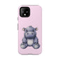 Cute Hippo Phone Case - Tough Cases, Animal Phone Cover, Kawaii Accessories, Gifts for Kids, Unique Tech Gear
