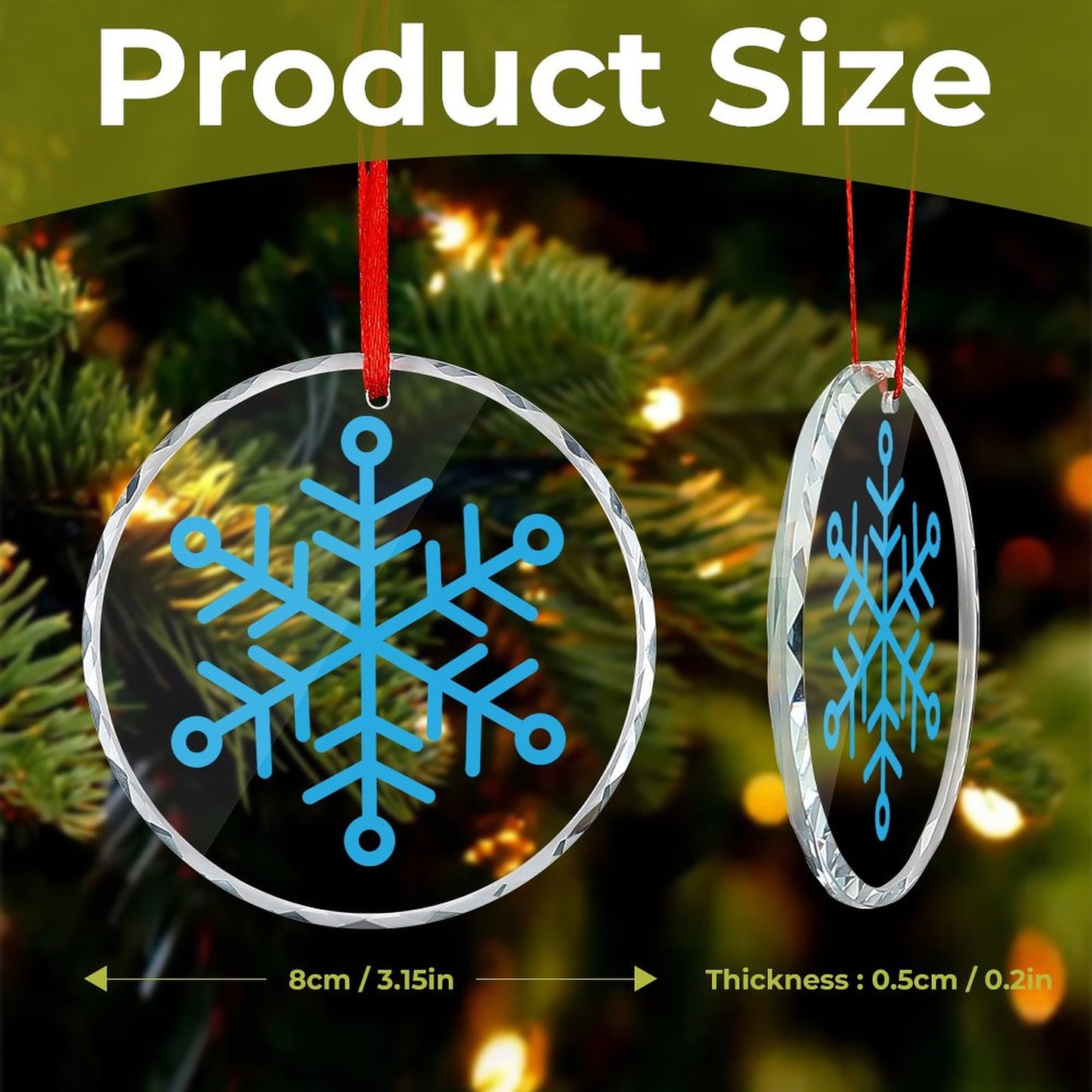 Glass Circular Ornament Pendant