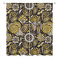 Sheer Curtain Black, White and Yellow