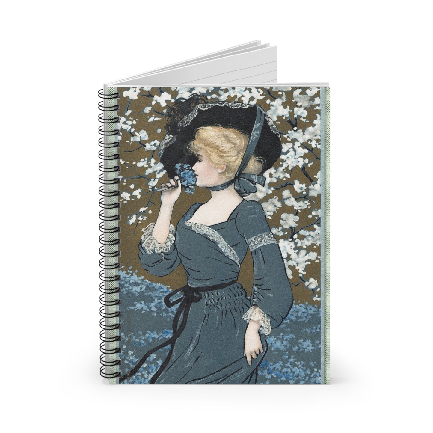 Vintage Floral Spiral Notebook - Ruled Lines, Journal, Planner, Gift for Women, Stationery, Art Notebook