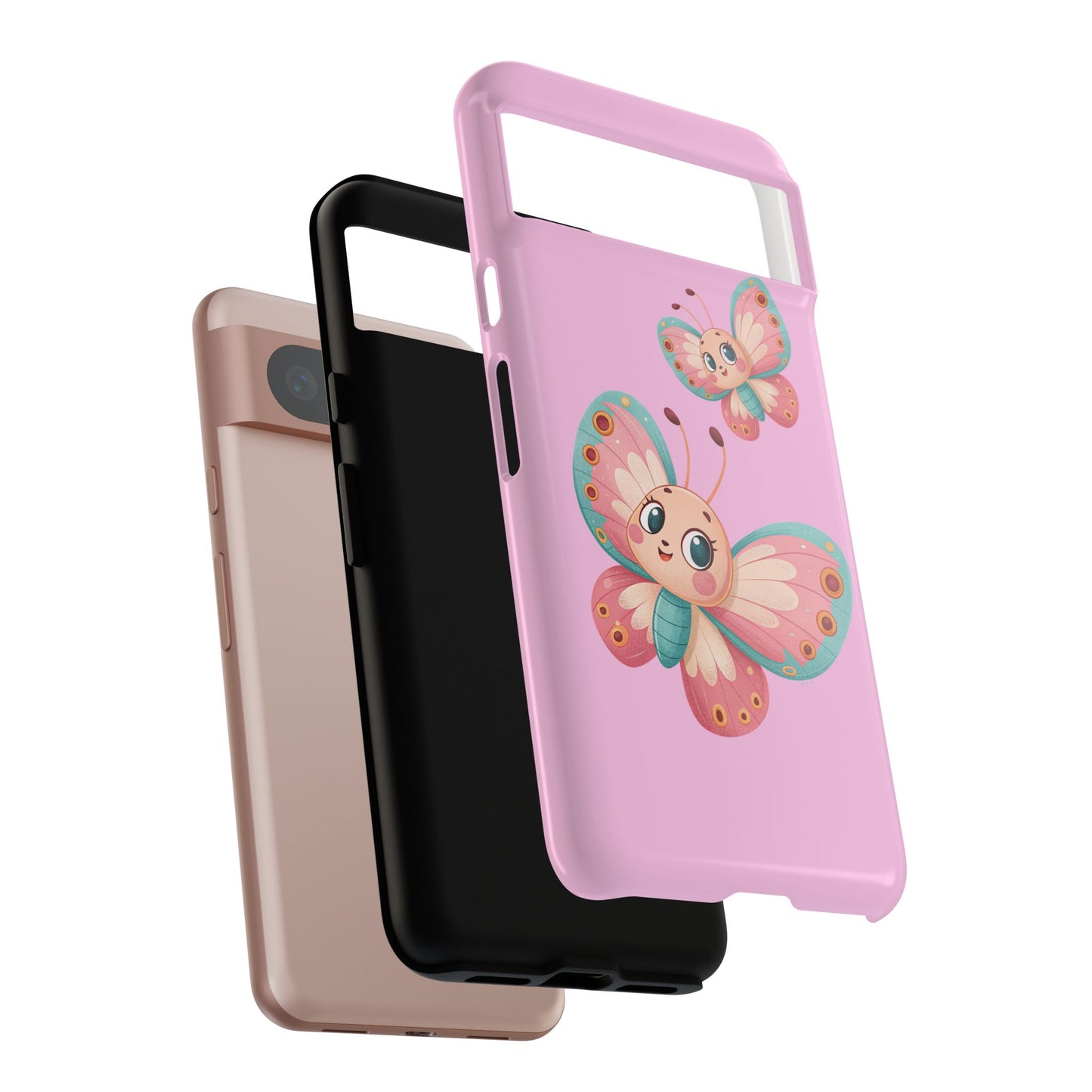 Cute Butterfly Phone Case, Tough Phone Cover, Girly Phone Accessory, Unique Gift for Her, Kids Phone Case, Floral Design Case