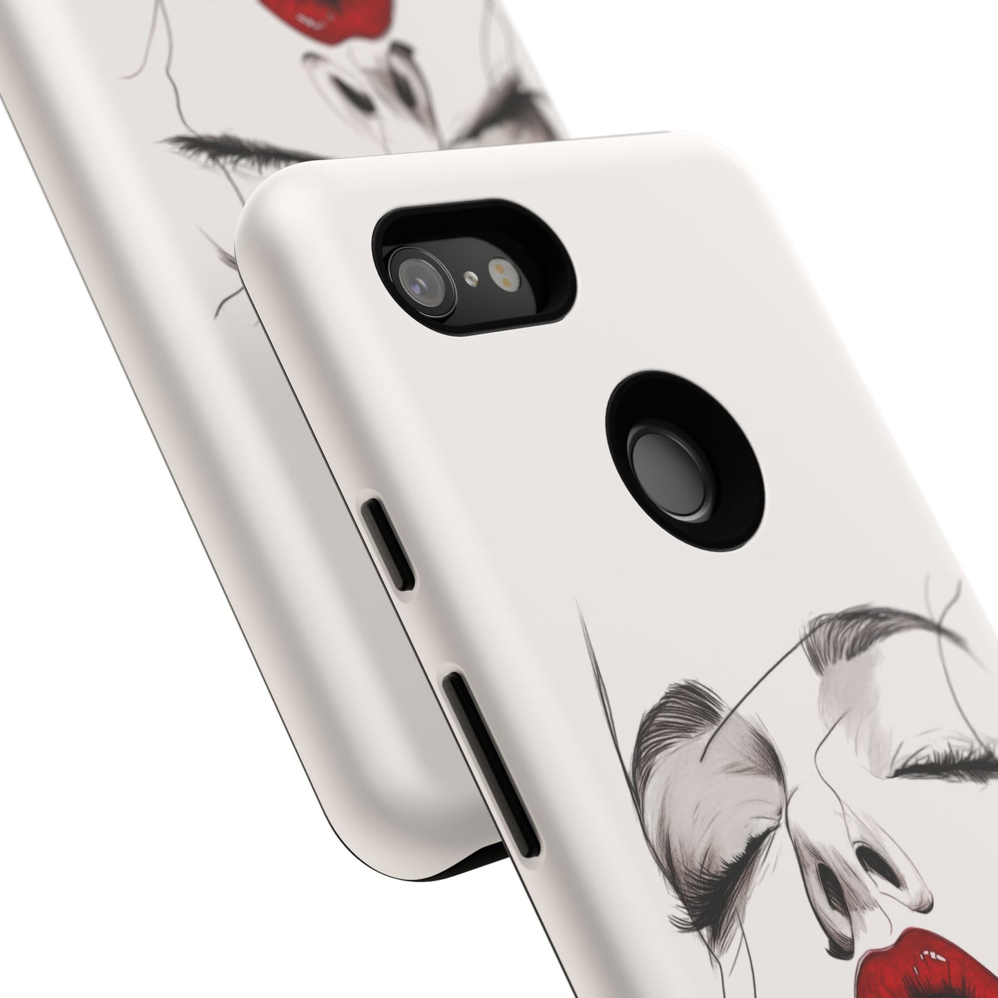 Stylish Phone Case with Artistic Lip Design, Femme Tech Accessory, Trendy Device Cover, Gift for Her, Unique Phone Accessories