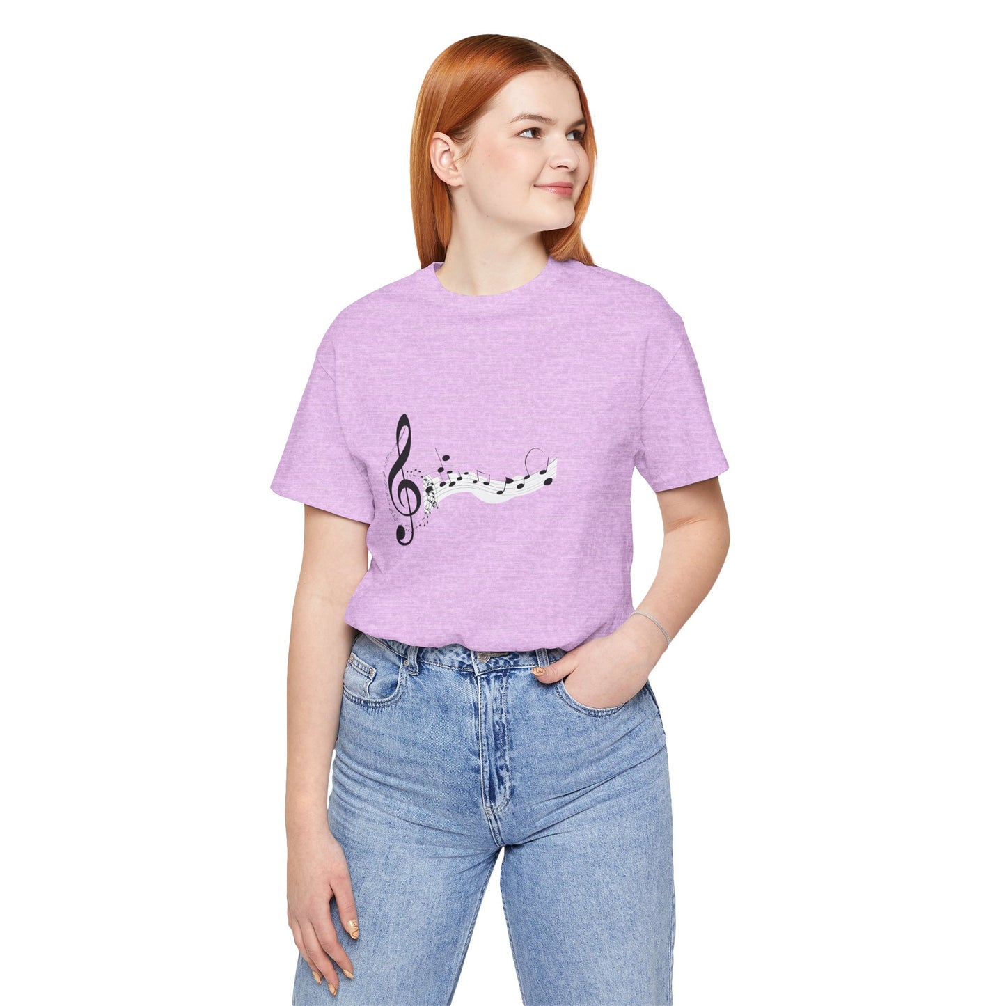 Musical Notes Short Sleeve Tee for Music Lovers