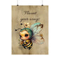 Whimsical Bee Poster Art - Flaunt Your Wings, Cute Bee Decor, Nursery Wall Art, Gift for Kids, Insect Lover's Gift