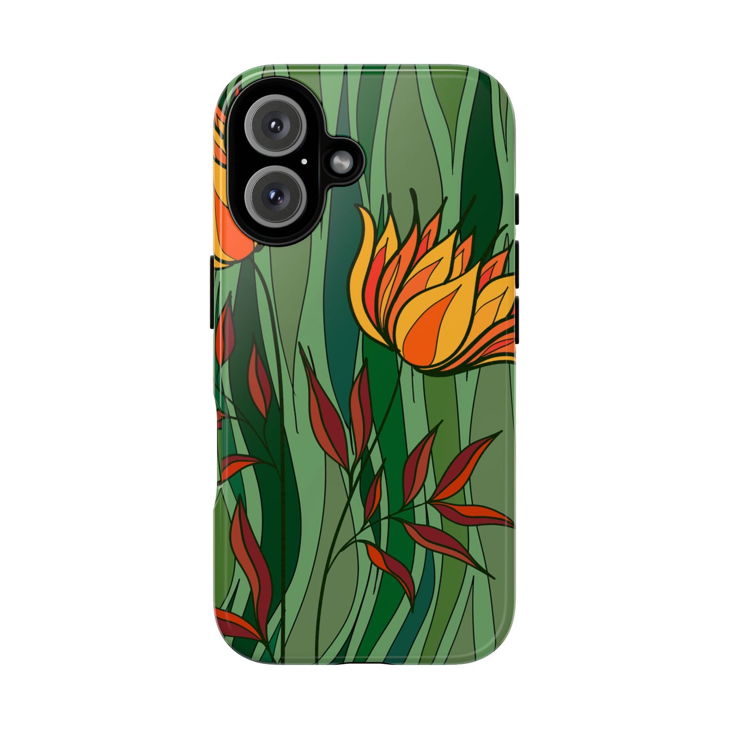 Vibrant Floral Phone Case, Nature-Inspired Tough Case, Eco-Friendly Cover, Unique Gift for Nature Lovers, Spring Decor