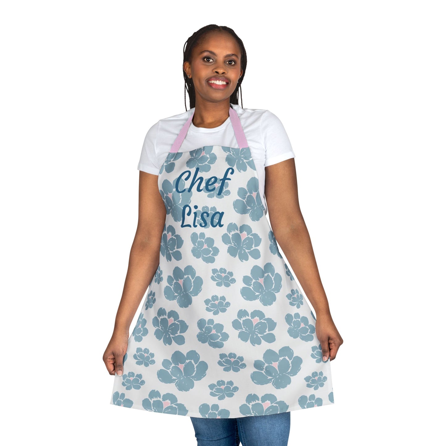 Floral Personalized Apron for Chefs, Custom Kitchen Gift, Cooking Apron, Chef Gift, Elegant Cooking Style, Mother's Day Gift