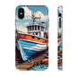 Colorful Fishing Boat Phone Case | Nautical Gift, Marine Design, Coastal Aesthetic, Summer Vibes, Sea Lover's Accessory