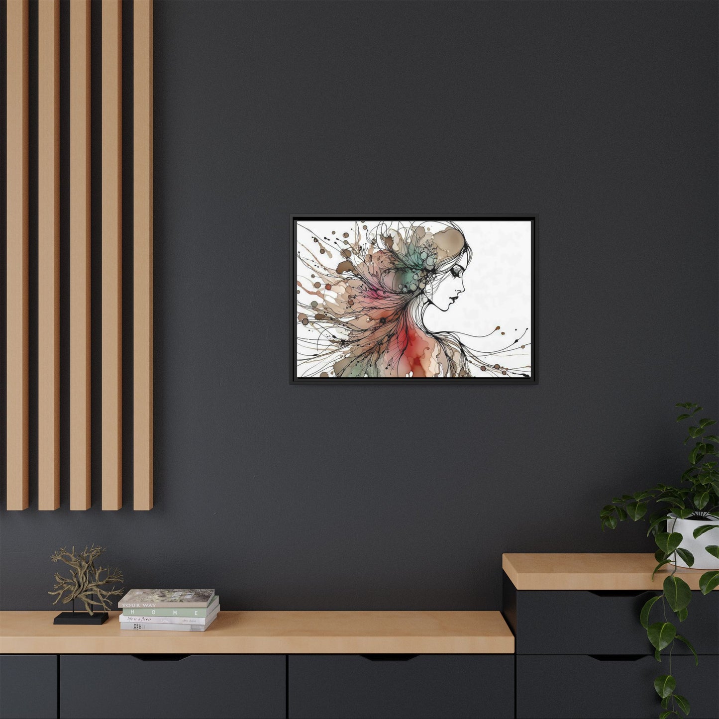 Matte Canvas, Framed (Multi-color) - Girl Whispers