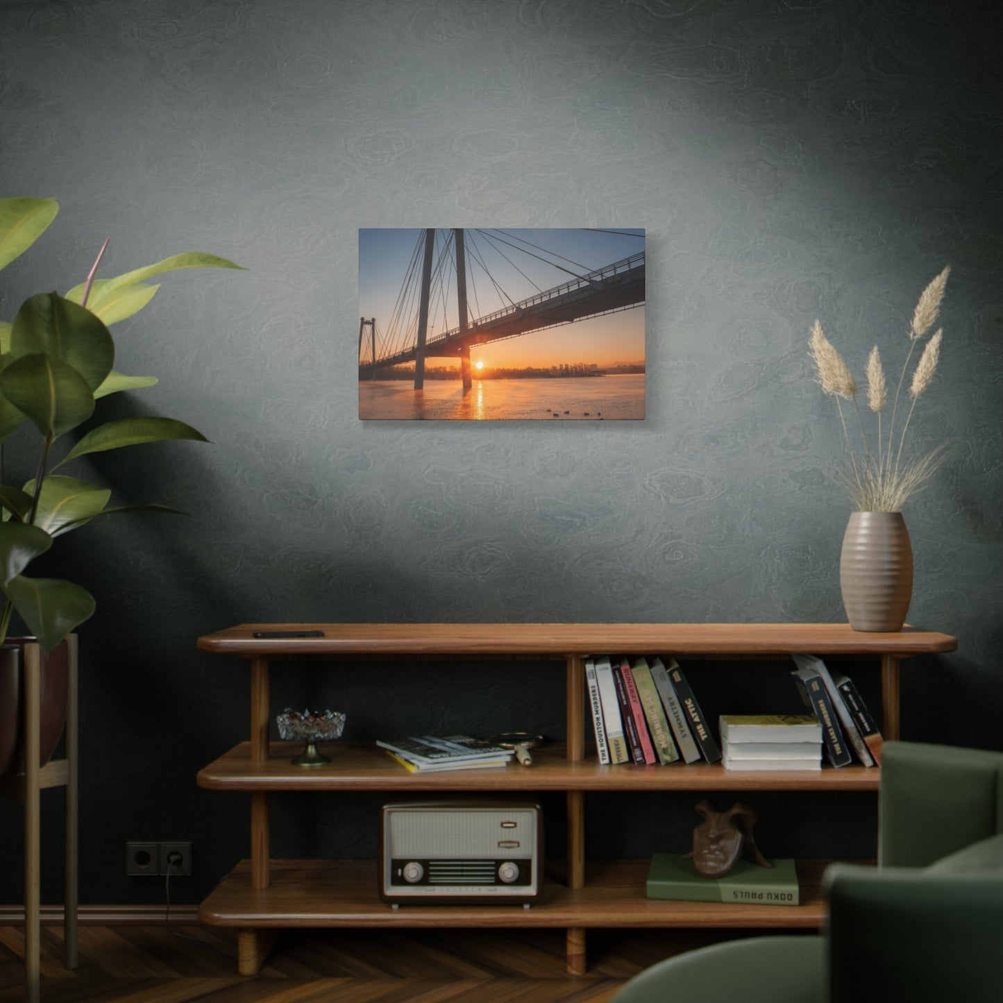 Sunrise Bridge Canvas Wall Art — Matte Stretched Canvas
