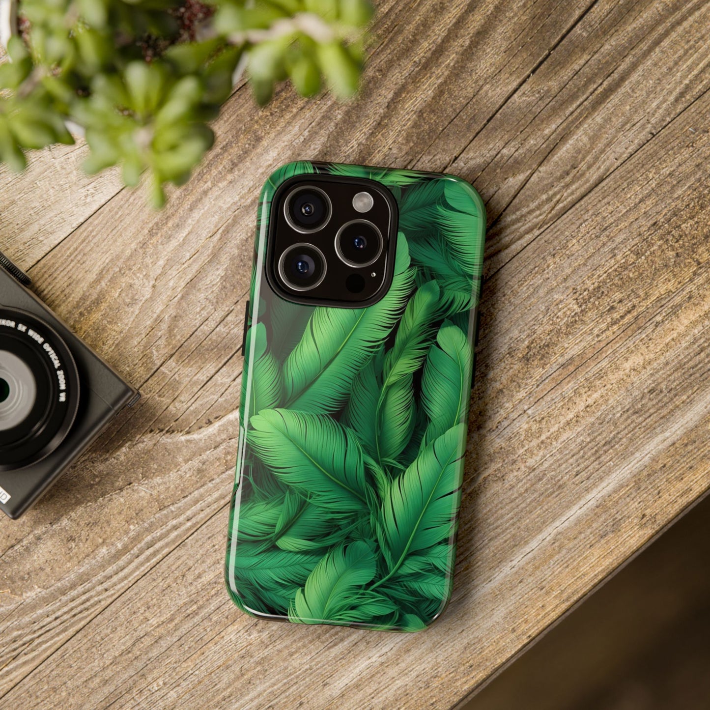 Tough Cases - Tropical Leaf Phone Case, Nature-inspired, Phone Accessory, Gift for Her, Jungle Theme, Eco-Friendly