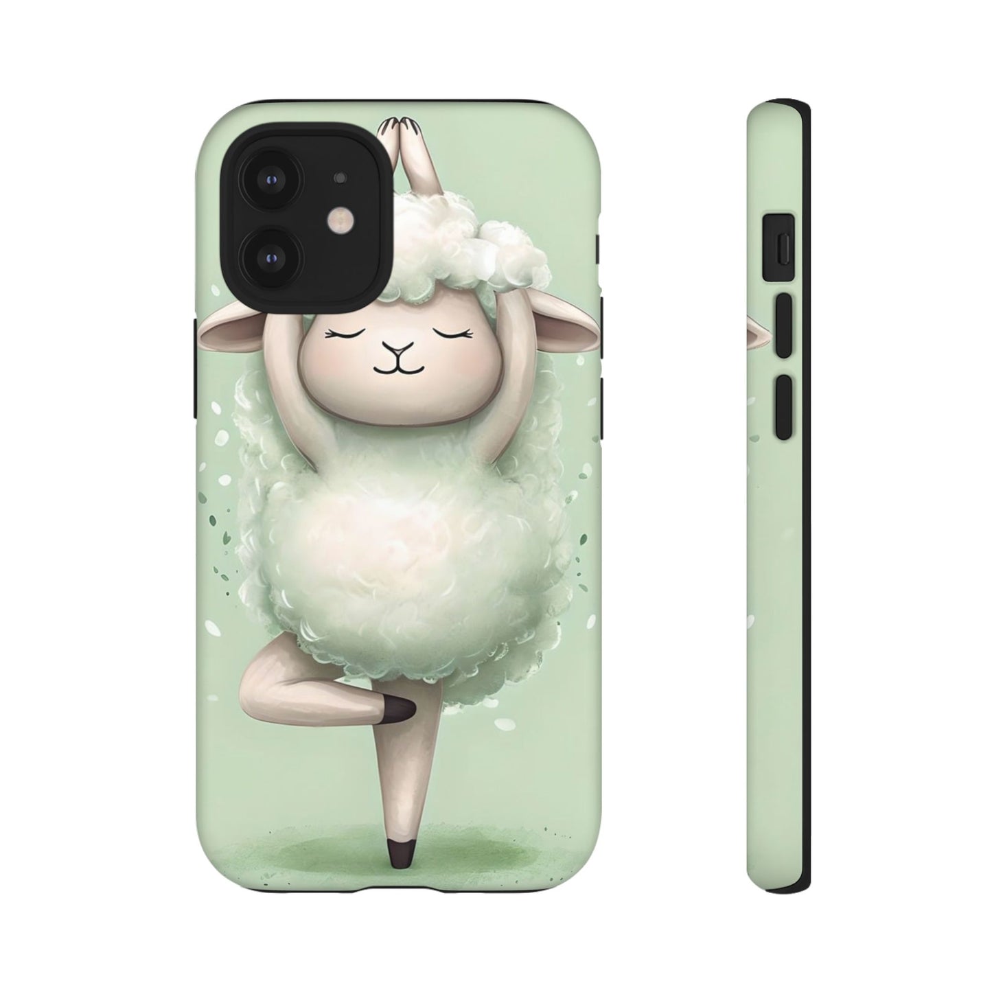 Cute Yoga Sheep Phone Case — Pastel Lamb Ballerina Protective Cover