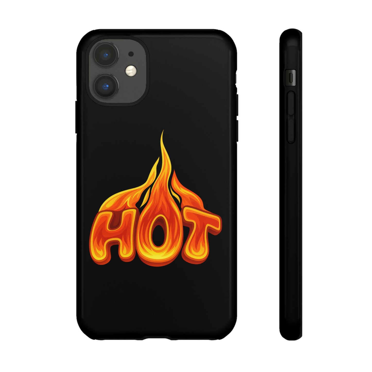 Stylish Phone Case, Hot Flames Design, Gift for Teens, Trendy Accessory, Protective Cover, Unique Phone Case